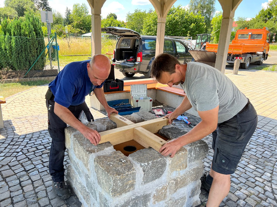 Letzte Arbeiten am Mineralbrunnen Sauerborn sind abgeschlossen